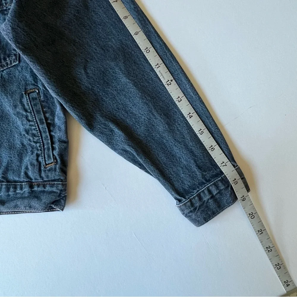 Girls Denim Jean Jacket Girls Size Small Basic Fit Company B Blue Jeans Denim